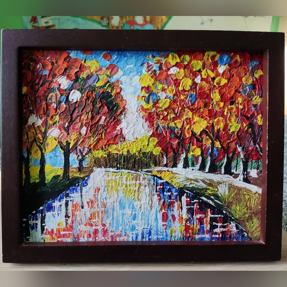 Fall in love with autumn - acrylic painting - Picture 2 of 2
